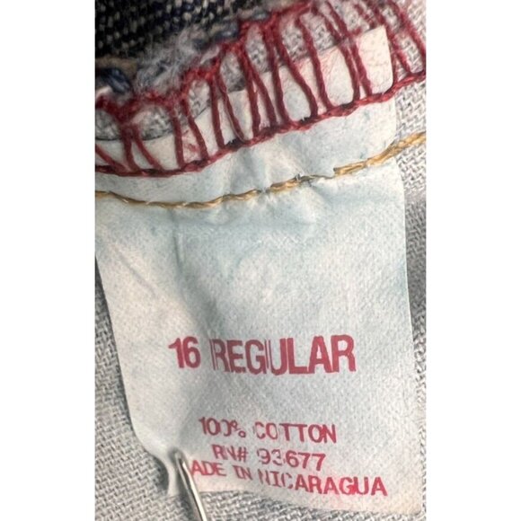 Arizona Jeans Relaxed Youth Boys Dark Wash Denim Jeans Size 16 Regular - Picture 10 of 11